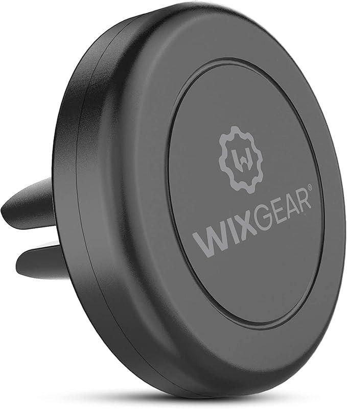 WixGear Universal Air Vent Magnetic Phone Car Mount Holder with Fast SwiftSnap Technology for Smartphones and Mini Tablets, Black 1 Pack