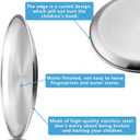 HaWare 4-Piece 18/8 Stainless Steel Plates, Metal 304 Dinner Dishes for Kids Toddlers Children, 10 Inches Feeding Serving Camping Plates, Reusable and Dishwasher Safe