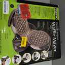 Presto 03510 Ceramic FlipSide Belgian Waffle Maker, Nonstick, Cool Touch Handles, Black