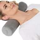 AllSett Health Cervical Neck Roll Memory Foam Pillow, Bolster Pillow, Round Neck Support for Sleeping | Bolster for Bed, Legs, Back and Yoga
