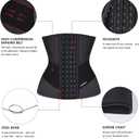KIMIKAL Women Waist Trainer Corset Belt: Under Clothes Sport Tummy Control Long Torso Shapewear (Black, S)