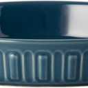 Fun Elements Shallow Dog Bowls, 10.5" Ceramic Large Food Plate for Small, Medium and Large Breeds, Non-Slip, Flat and Wide, Dishwasher Safe, Suitable for Dogs and Cats (Blue)