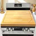 4 In 1 Noodle Board Stove Cover Lightweight Cutting Board Wood Stove Top Covers for Electric Stove, Glass Gas Stove Cover for Gas Burners - 30" x 22"