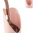 Ceramic Upright Spoon Rest, 6 Inch Heart-Shaped Pink Spoon Rest for Stove Top, Gomakren Standing Spoon Holder for Kitchen Counter - House Warming Decor Gifts, Pink Kitchen Accessories