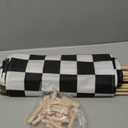 24 Pack 12x18 Inch Black and White Checkered Racing Flags on Stick Hand Held Race Car Flags Perfect for NASCAR Theme Party Car Racing Decorations (24)