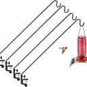 ERYTLLY 4 Packs 3 Inch Clamp 28" Long Deck Hook for Hanging Bird Feeder, Plants, Suet Baskets,Wind Chimes,Lanterns and More