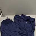 Scrubs for Women Set - Cool Stretch Scrub Top & Jogger Pants with 11 Pockets Breathable Nursing Uniform Scrub Suit (X-Large, Navy Blue)