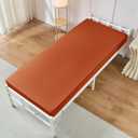 VACVELT Cot Fitted Sheet, 31 x 75 Inch Burnt Orange Cot Sheets, Ultra Soft and Breathable Microfiber Bed Cover Snug Fit for Narrow Twin/RV Bunk/Camper Bunk/Guest Beds/Trifold Mattress
