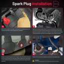 BDFHYK Iridium Spark Plugs Compatible with Honda Accord Crosstour Odyssey Pilot Ridgeline for Acura MDX RDX RL TL TSX ZDX 3.0L 3.5L 3.7L V6 Engine Replacement for 9619, Set of 6