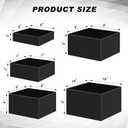 Sintuff 5 Pcs Buffet Risers and Display Stand 6" 7" 8" 9" 10" Large Acrylic Dessert Cupcake Table Stand Set Black Food Display Cube for Jewelry Figures Show Decor, Box Nesting Riser with Hollow Bottom