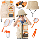 Kids Explorer Kit & Bug Catcher Kit, Kids Camping Gear for Kids, Outdoor Exploration Set with Vest & Hat, Ideal Outdoor Camping Adventure Toys for Ages 3 4 5 6 7 8 Boys Girls