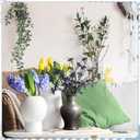 Giegxin 3 Pcs 32 Inch Artificial Spring Blueberry Stems Faux Blueberry Picks Fake Village Blue Berry Branch Floral Arrangement Decor Long Blue Berry Stem for Spring Summer Vase DIY Craft