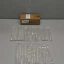 24 Pack Glass Icicles Winter Tree Ornaments Clear Teardrop Christmas Chandelier Decorations Crystal Hanging Ornaments Glass Raindrops for Xmas Tree Decor Party(Laser)