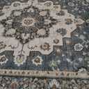 10x12 Washable Area Rug for Living Room - Non-Slip Vintage Rugs Green Blue