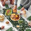 3 x Fur Table Runner,Table Runners 14x72 Inches,Snow Table Runner,Green and Gold Print Decorations for Party Birthday Friends Giving Wedding Dining Table (Green)