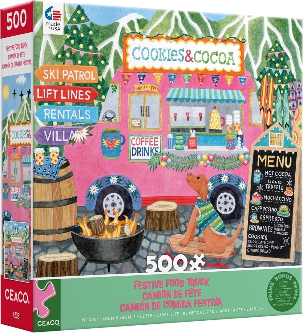 Ceaco - Food Trucks - Festive Food Truck II - 500 Piece Jigsaw Puzzle