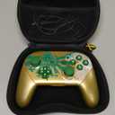 Switch Pro Controller, Wireless Switch Controllers with Carrying Storage Case, Upgraded Gamepad Switch Remote Replacement for Switch Controller Support NFC/Dual Vibration/Screenshot/Wake-up Function (Gold)