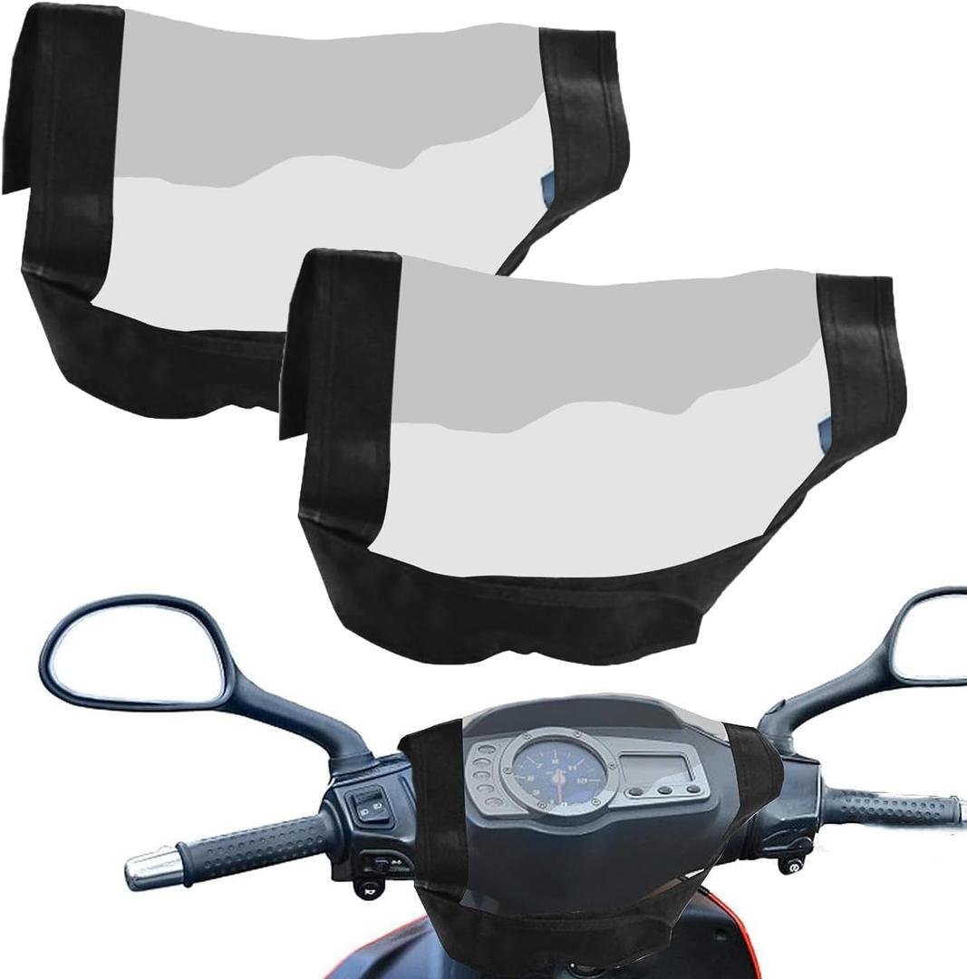 2PCS Mobility Scooter Control Panel Cover Waterproof Panel Cover Control Tiller Covers Protection Fitted Universal Mobility Scooter Accessories, Black
