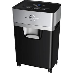 BONSEN 16-Sheet Heavy Duty Paper Shredder for Office, 60-Minute Running Time Cross-Cut CD Shredder with 60dB Low-Noise, 5.3-Gallon Pull Out Bin, Anti-Jam & Quiet Shredder for Home Office (S3102)