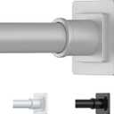 Silver Shower Curtain Rod 31-79 Inches Non-Slip Shower Rod Tension Mounted No Drill Shower Curtain Rods Spring Tension Rod Adjustable Tension Curtain Rod for Windows Bathroom