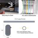 Sunseeke Silicone Straws Reusable - Odorless, 12 Standard Drinking Straws, 4 Carry Pouch, 2 Cleaning Brushes, Certificated Food Grade Platinum Silicone - 8 1/2" Long