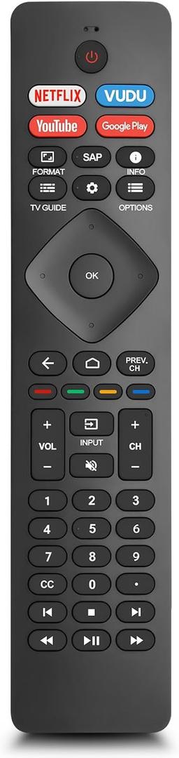 Replacement for Philips Smart TV Remote Control,Universal for Philips 4K UHD Android Smart TVs