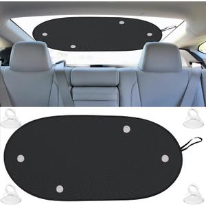 EcoNour Back Window Sun Shade for Car | Rear Window Shade with 99% Sun Protection from UV and Heat | Sun Shade for Car Window Baby Offers Complete Coverage for Rear Windshield | Medium (39"x19")