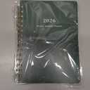 3 x Ymumuda 2026 Planner, Daily Weekly and Monthly PlannerJan 2026 - Dec 2026, 8.4" x 6.3", 2026 Calendar Planner Book with Tabs, Spiral Notebook with Inner Pocket for Office Home School Supplies (L-Deep Green)