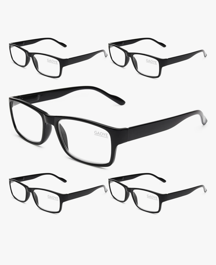 Gaoye Professional Reading Glasses for All Day - Computer Readers with Blue Light Protection - Value Pack 5  +5.5