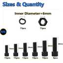 M6 Metric Grade8.8 Carbon Steel Hex Screw, Nut & Spring Washer Assortment Kit  219Piece in Organized Case