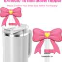 4 x 4Pcs Bow Straw Toppers for Stanley Cup 30&40Oz, 10mm Silicone Cute Straw Covers Cap for Stanley Cup Tumbler Accessories