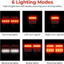 Wireless Trailer Lights - Adjustable Angle Strong Magnetic LED Trailer Light with Rechargeable, IP67 Waterproof, 6 Lighting Modes, Tail Light Covers for Vehicle, RVs, Trucks, Boats(Black)