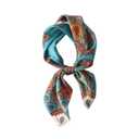 Solanaluna 100% Mulberry Silk Square Scarf for Neck or Hair-27"x27" Women Natural Silk Neckerchief Headscarf Breathable & Soft Lightweight Gift Packed