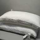 Pillows King Size Set of 2, Gusseted Bed Pillows for Sleeping 2 Pack, Luxury Hotel Quality, Supportive King Pillow with Soft Down Alternative for Back Stomach Side Sleepers,Machine Washable (Grey)