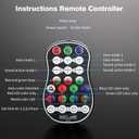 Party Lights DJ Disco Light, RGB LED Strobe Light, Battery Powered Sound Activated Projector with Remote Control for Christmas Halloween Decorations Birthday Stage Show Dance Wedding