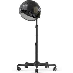 TASALON Ionic Hooded Hair Dryer - 1875W Bonnet Dryer with 3 Temperature Settings - Portable Standing Dryer for Home and Salon (Black)