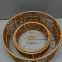 Hanging Light Lamp Shades Boho Rattan Lamp Shades, Woven LampShades for Floor Lamps Rattan Pendant Lights Boho Lamp Ceiling Light, Plug in Pendant Light Fixtures Hanging Lamp 1.54lb
