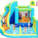 FBSPORT Inflatable Bounce House Water Slide Park, Bouncy Castle with Blower for Indoor & Outdoor, Jumping Castle with Slide, Climbing Wall, Basketball