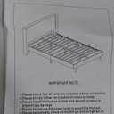 Queen Size Bed Frame with Wingback Headboard, Linen Upholstered Platform Bed Frame with Button Tufted Headboard, Wooden Slats Support, No Box Spring Needed, Easy Assembly, Dark Grey