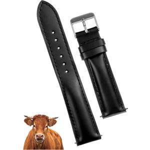 Vintage Leather Watch Band Quick Release Leather Strap For Men Women Handmade Extra Soft Watch Wrist Band Elegant Replacement Stainless Steel Strap 20mm
