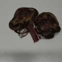 SARLA 2PCS Messy Bun Hair Pieces for Women Detachable Claw Clip Wavy Curly Synthetic Hairpieces for Updos with Tendrils Fake Scrunchies Ponytail Extension Chocolate Multi