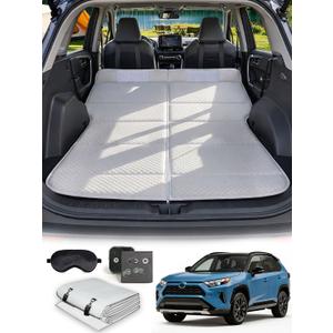 Foldable Car Bed for Mid-Size SUV Non-Inflatable Foam Mattress, Thick Portable Trunk Sleeping Pad, Odorless Cooling Material Air Mattress Alternative for Road Trips & Camp with Earplugs & Eye Mask, Medium