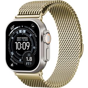 Magnetic Mesh Milanese Loop Compatible with Apple Watch Band 49mm 46mm 45mm 44mm 42mm 41mm 40mm 38mm Men Women, Stainless Steel Metal Strap for iWatch Ultra 3/2/1 Series 11 10 9 8 7 6 5 4 SE