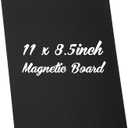 Fainne Magnetic Bulletin Board with Easel Stand Mini Black Magnet Metal Tabletop Memo Display Board for Menu Table Home School Kitchen Office Supplies(11 x 8.5 Inches,1 Pcs)