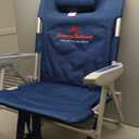 Tommy Bahama Wide Seat Big Boy 4-Position Folding 13" High Seat Backpack Beach or Camping Chair, Navy