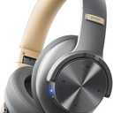 Picun B8 Bluetooth Headphones, 120H Playtime Headphones Wireless Bluetooth with 3 EQ Modes, Low Latency, Hands-Free Calls, Over Ear Headphones for Travel Home Office Cellphone PC (Ashen Golden)