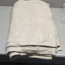 Bedsure GentleSoft 100% Cotton Large Blanket Oversized King for Bed 120x94 inches - Breathable Soft Cozy Herringbone Woven Blanket for Summer, Couch Cover, Linen Beige