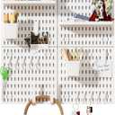 SHGJ&SOFT Peg Board Wall Organizer Panels, 22pcs - Includes 4 White Pegboards & Accessories, Plastic Pegboard for Home，Office, Craft Room, Gaming Setup, 24″×24″, Wall Mount Display Pegboard Panel Kits