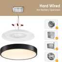 Lightania 18 Inch Flush Mount Ceiling Light with Remote Control & Night Light, 5CCT Dimmable Ceiling Light Fixture, 43W 4300LM 2700K-6500K Adjustable LED Ceiling Lights for Bedroom Kitchen, Black