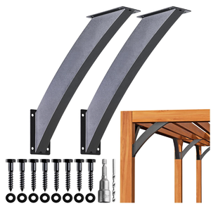 Epcee Heavy Duty 45 Degree Angle Support Bracket 2"×4" (Actual: 1.5"×3.2") Wood Beam Support Hardware Degree Post Bracket for Gazebos Pagola Porches 2Pcs